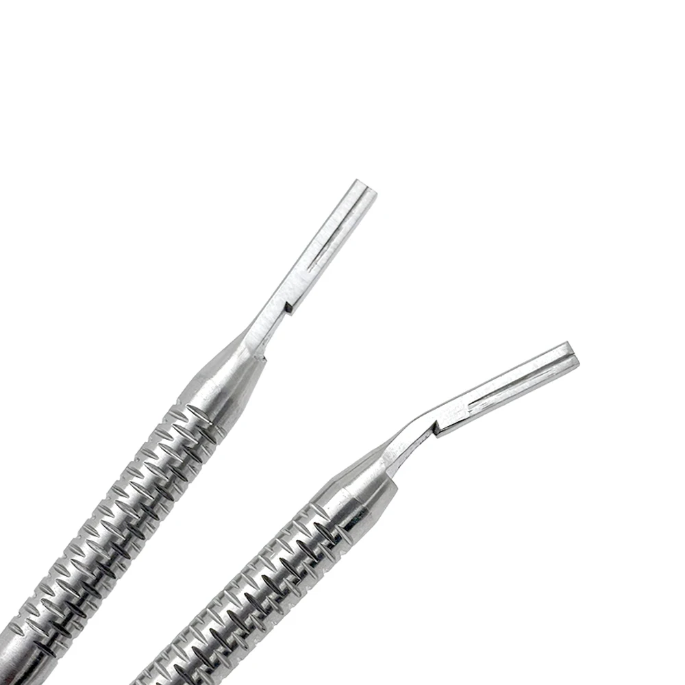 Mango de hoja de mango Dental, herramienta quirúrgica bucal de acero inoxidable, curvada/recta aplicable, hoja No.3