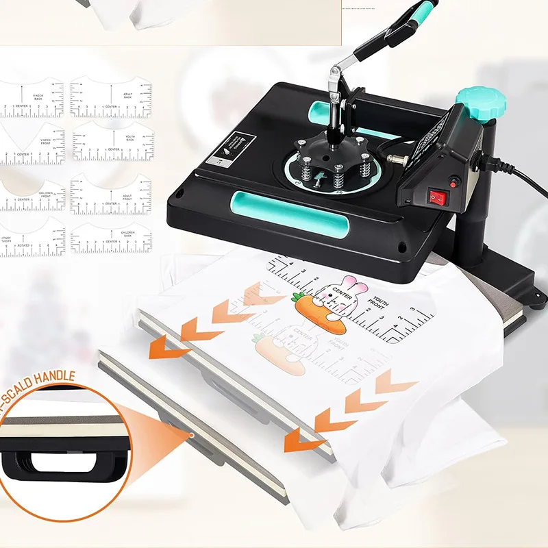 3838 8 in 1 Multi Function Heat Press Machine for Clothing Hat T Shirt Transfer Entrepreneur Use
