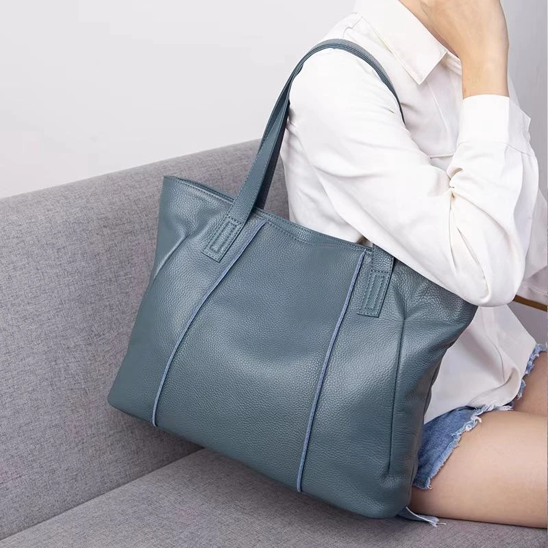 2027 New Fashion Cow Genuine Real Leather Women Handbags Ladies Shoulder Bags Large Female Girl Famous Brand Luxury Bag