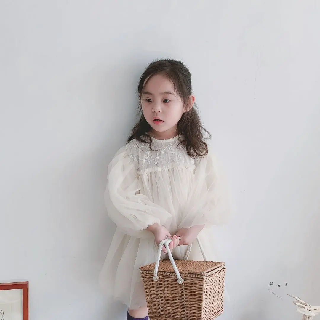 

Autumn Children's Dresses Sleeve Princess PartyFashion Flower Girl Dresses for Weddings Lace Long Sleeve Children