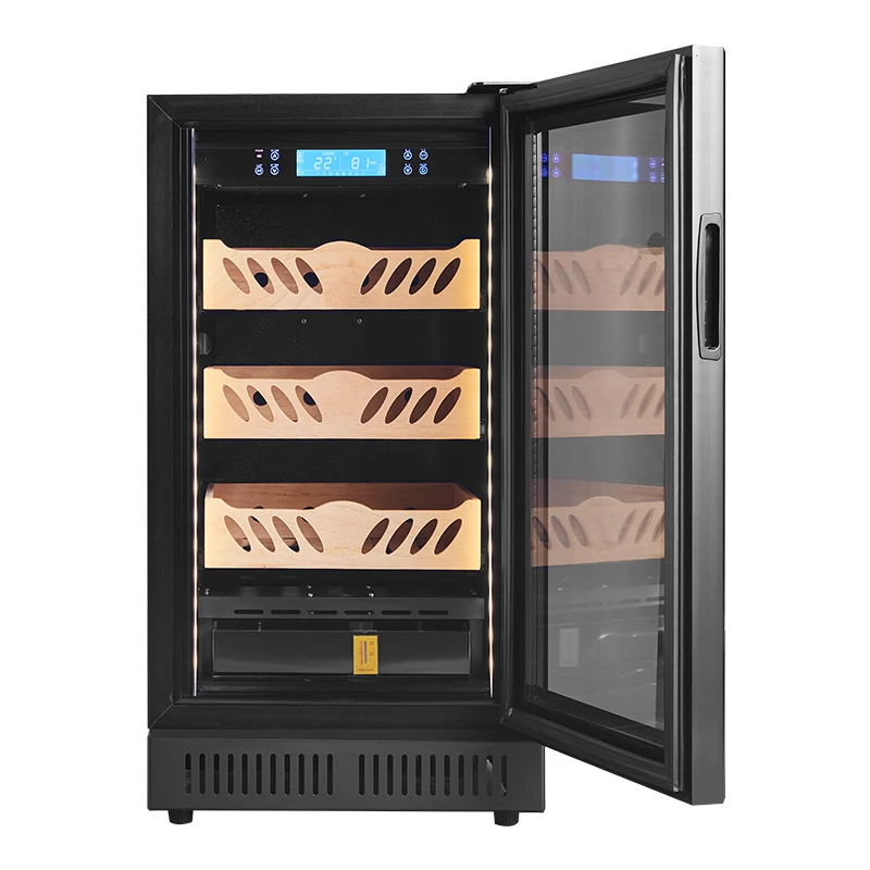 Single Zone Cigar Humidifier Smart Electric Automation with Mini Installation Stainless Steel Household Cigar Humidors