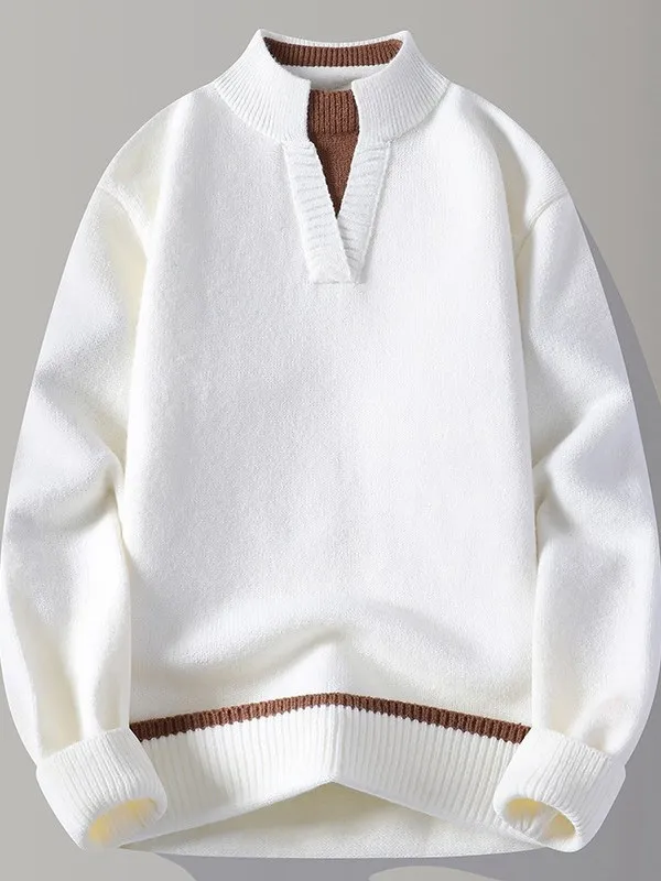 

Мужской вязаный свитер Thiened, осенне-зимний, модный, повседневный, длинный рукав, теплый базовый слой, футболка, бренд ZPB