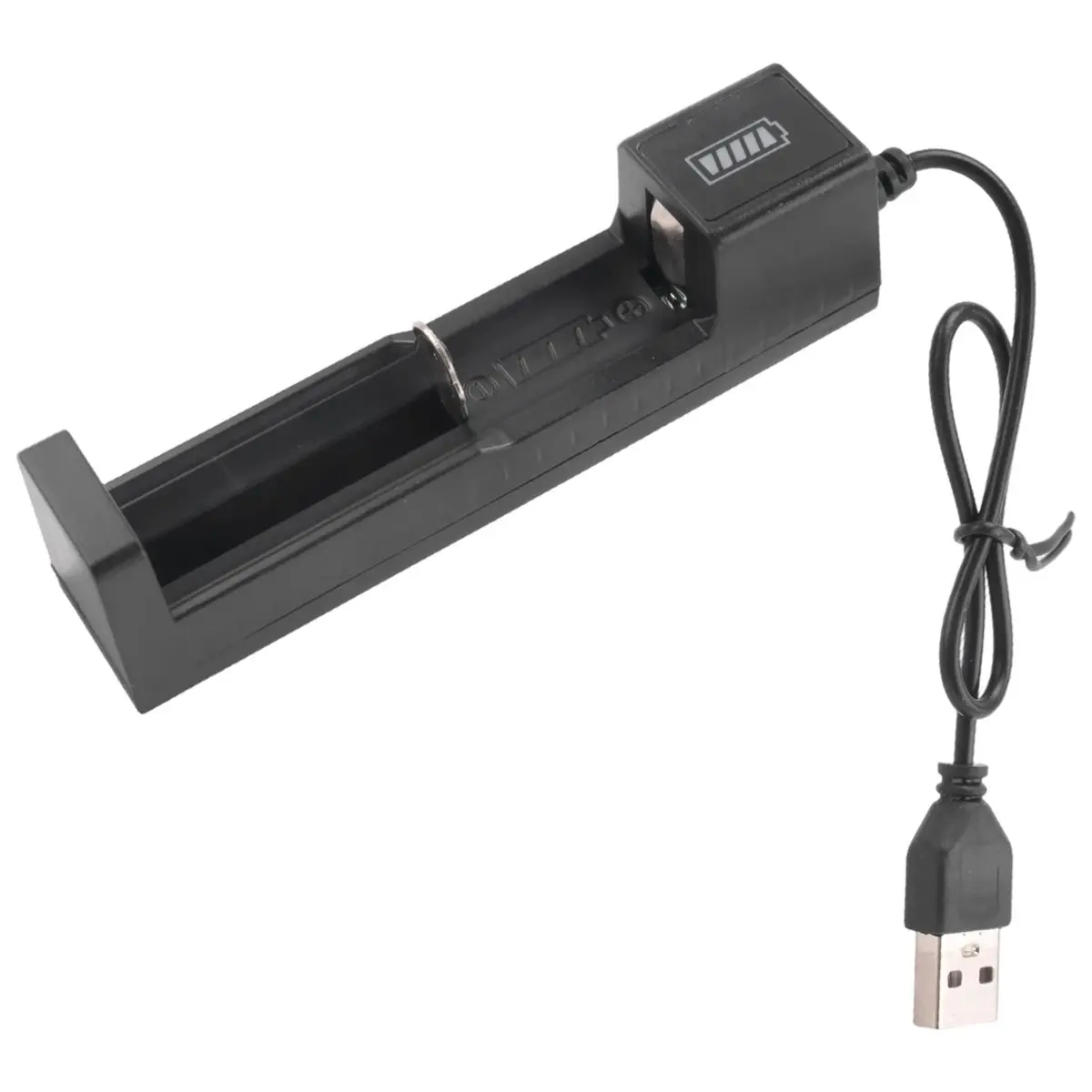 DT1387~Battery Charger USB 1 Slot Universal Quick Charging Rechargeable Lithium Battery Charger for 18650 26650 14500 16340