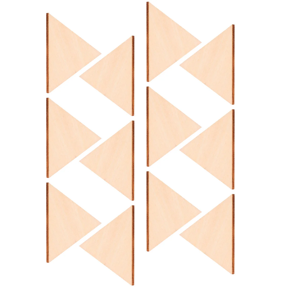 

60Pcs Wooden DIY Crafts Triangle Slices Unpainted Wood Pieces for Handmade Ornaments Home Decor Projects