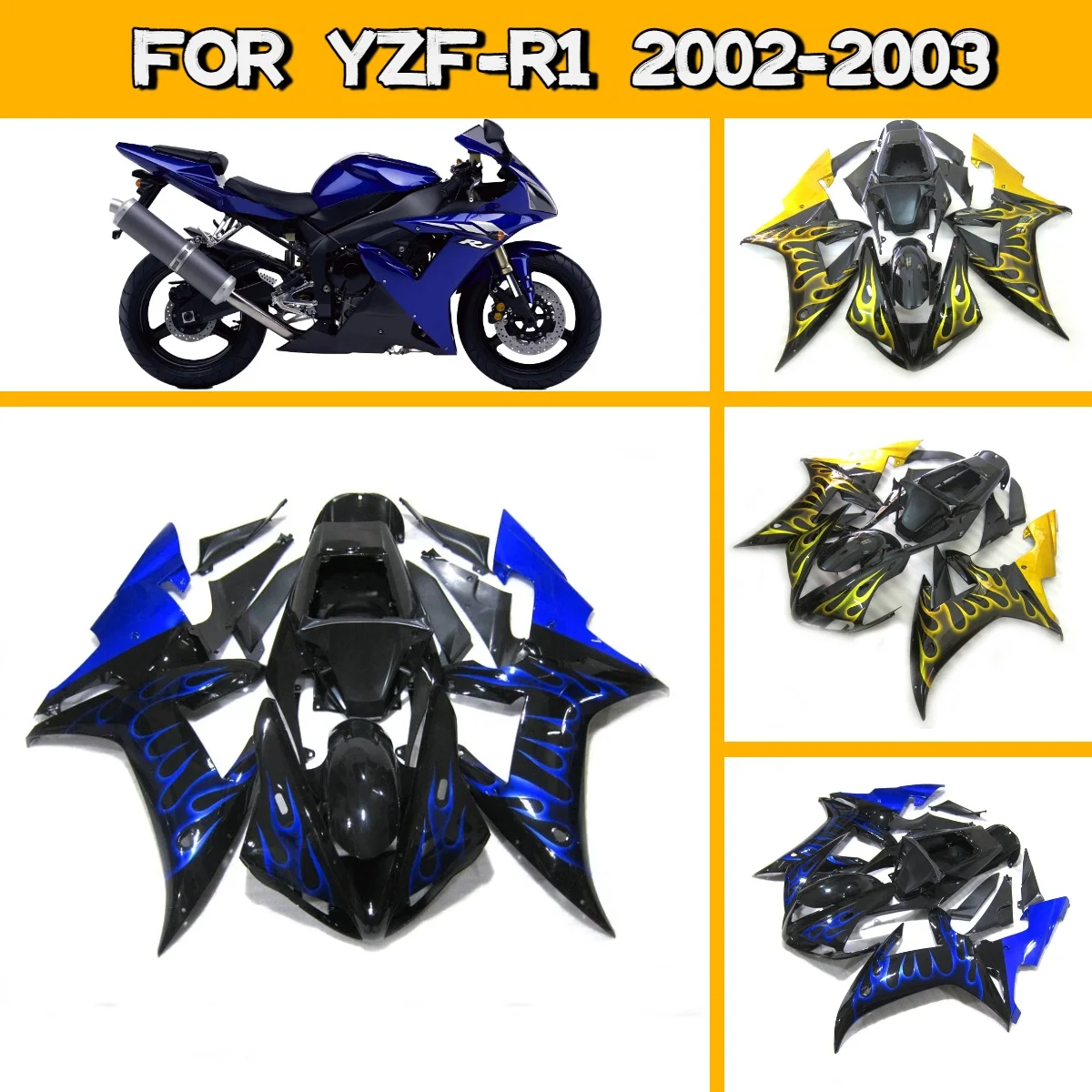 

2002 2003 YZF R1 Full Injection Motorcycle Body Cover Fairings for 02 03 Yamaha YZFR1 Fairing Kit High Quality