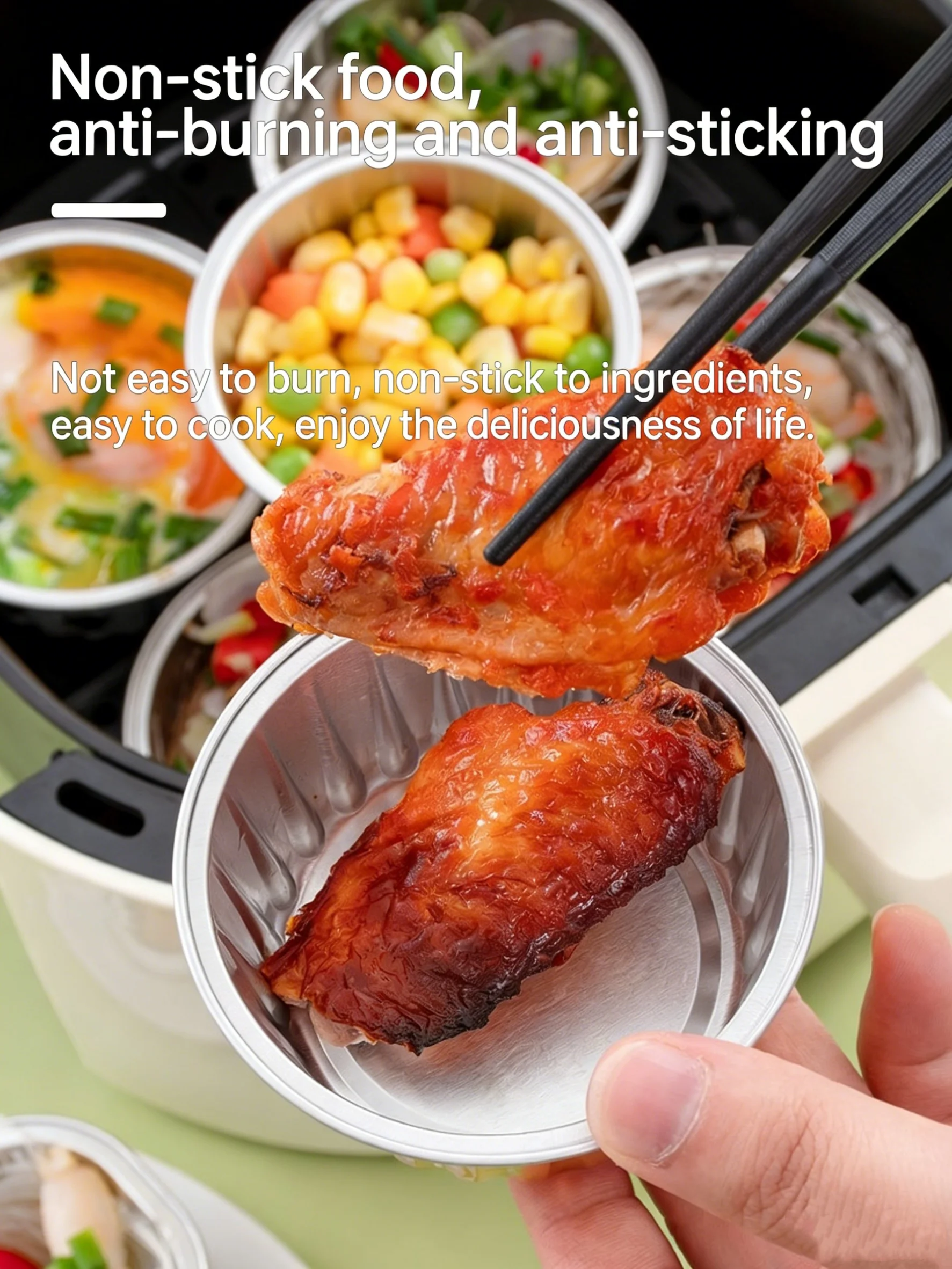20PCS Reusable Aluminum Foil Tin Cup Pudding Cake Mold Air Fryer Tinfoil Box Small Baking Tray Tinfoil Cups Baking Pastry Tools