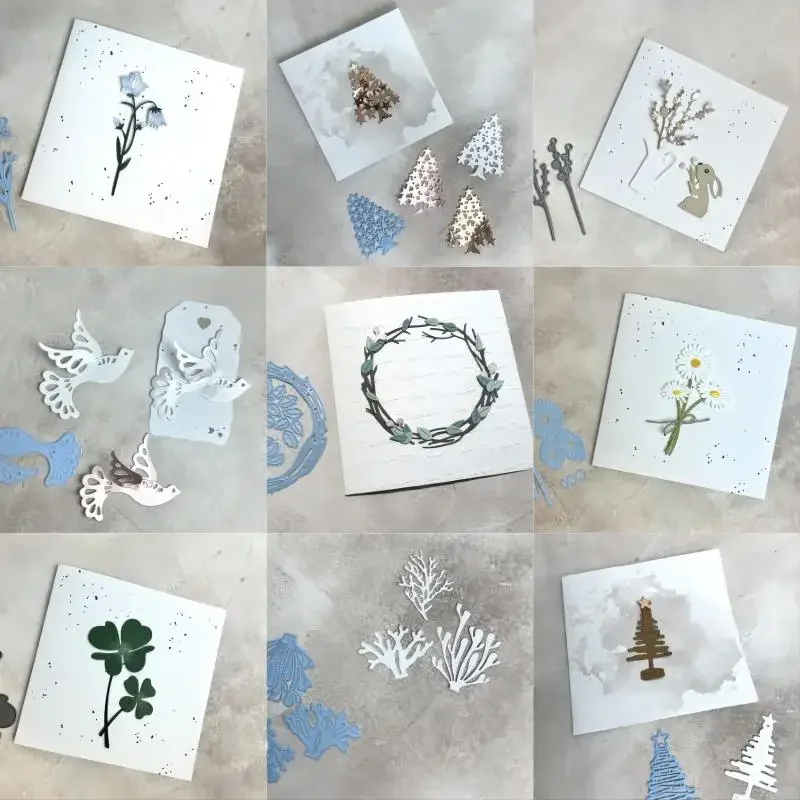 Piggy Craft metal cutting dies cut die mold Spring flower bird trees Scrapbook paper craft knife mould blade punch stencils dies
