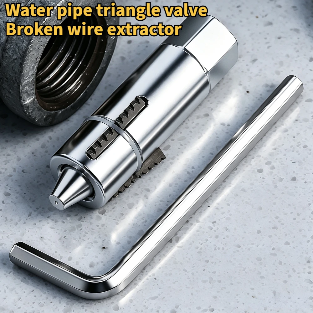 Faucet Angle Valves Broken Wire Extractor Set Damage Screw Extractor Remover For Plumbing Maintenance Pipe Thread Extractors
