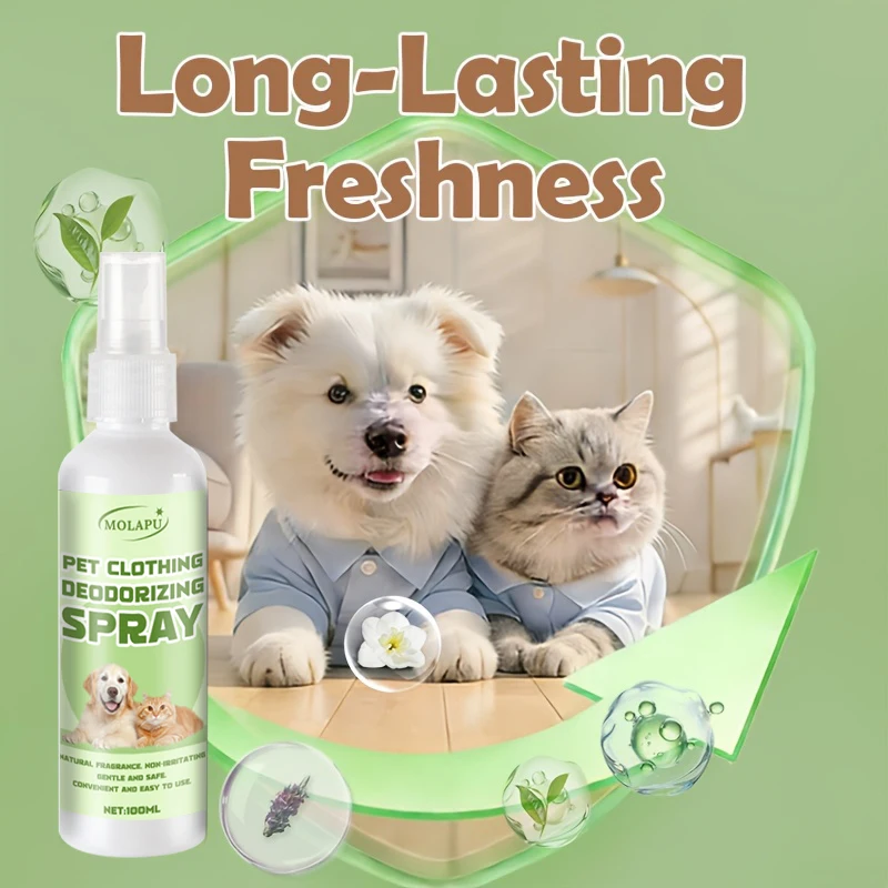 Pet Clothing Deodorizing Spray - Enhanced formula, directly targets the source of odors, eliminates urine, food, and saliva odor