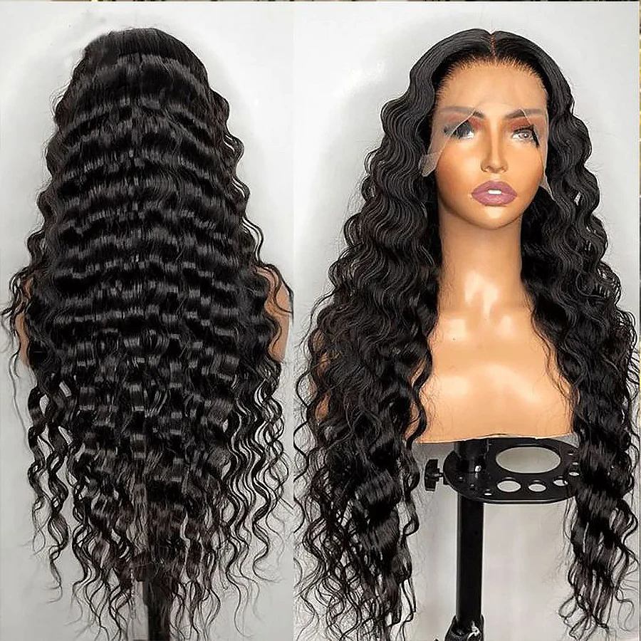 

40 Inch 250% Density Lace Front Wigs Deep Wave Wig Brazilian Virgin Human Hair Wigs 13x6 Lace Closure Wig ForWomen