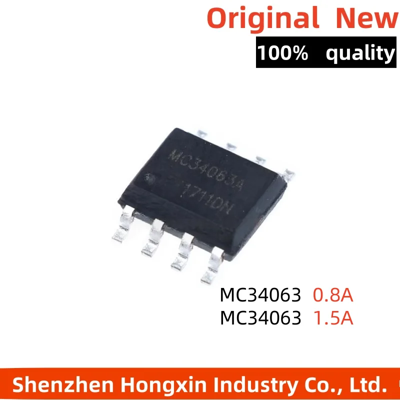 

10pcs new MC34063 MC34063A 34063A SOP-8 1.2A 0.8A 26V converter control chip