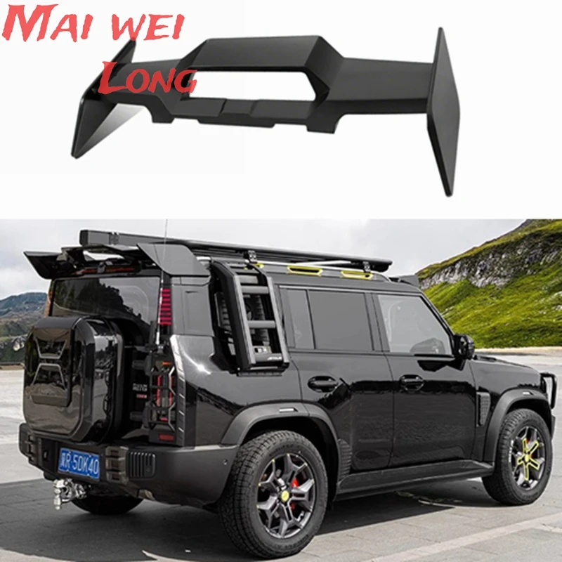 

Car ABS Bright Black Rear Spoiler Fit for JETOUR Traveler T2 Modified Auto Big Tail Wing Roof Fixed Wing Exterior Accessories