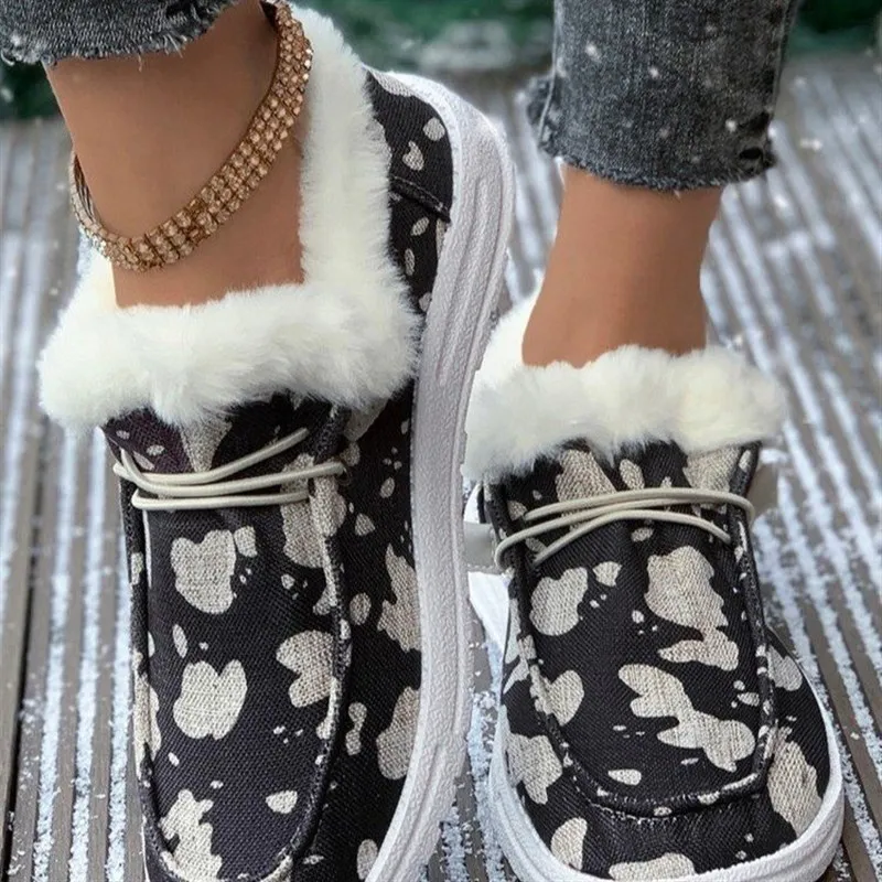 

Winter Oversize Low Cut Casual Shoes Thickened W Design Youth Sport Shoes Warm Rubber Sole Fashionable Sewn Lines