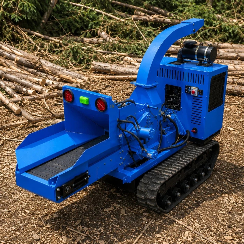 Heavy Duty Wood Chipper Shredder Customized Drum Type Hydraulic Feed for Timber Yard Wood Recycling