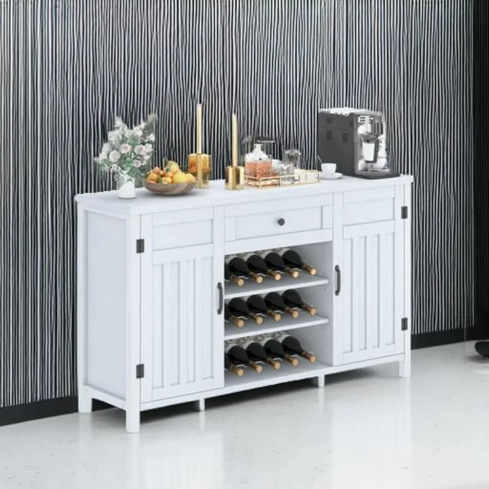Buffet Cabinet with Storage, Modern Coffee Bar Cabinet for Home Liquor, Sideboard Buffet Cabinets with Wine Rack, Kitchen Stora