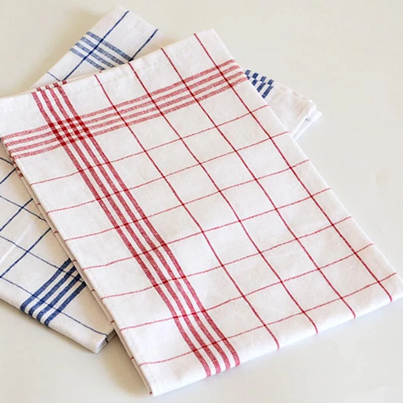 Creative Napkin Classic Plaid Rectangular Cotton And Linen Fabric Home Kitchen Fabric Napkin Placemat Tea Towel Home Supplies