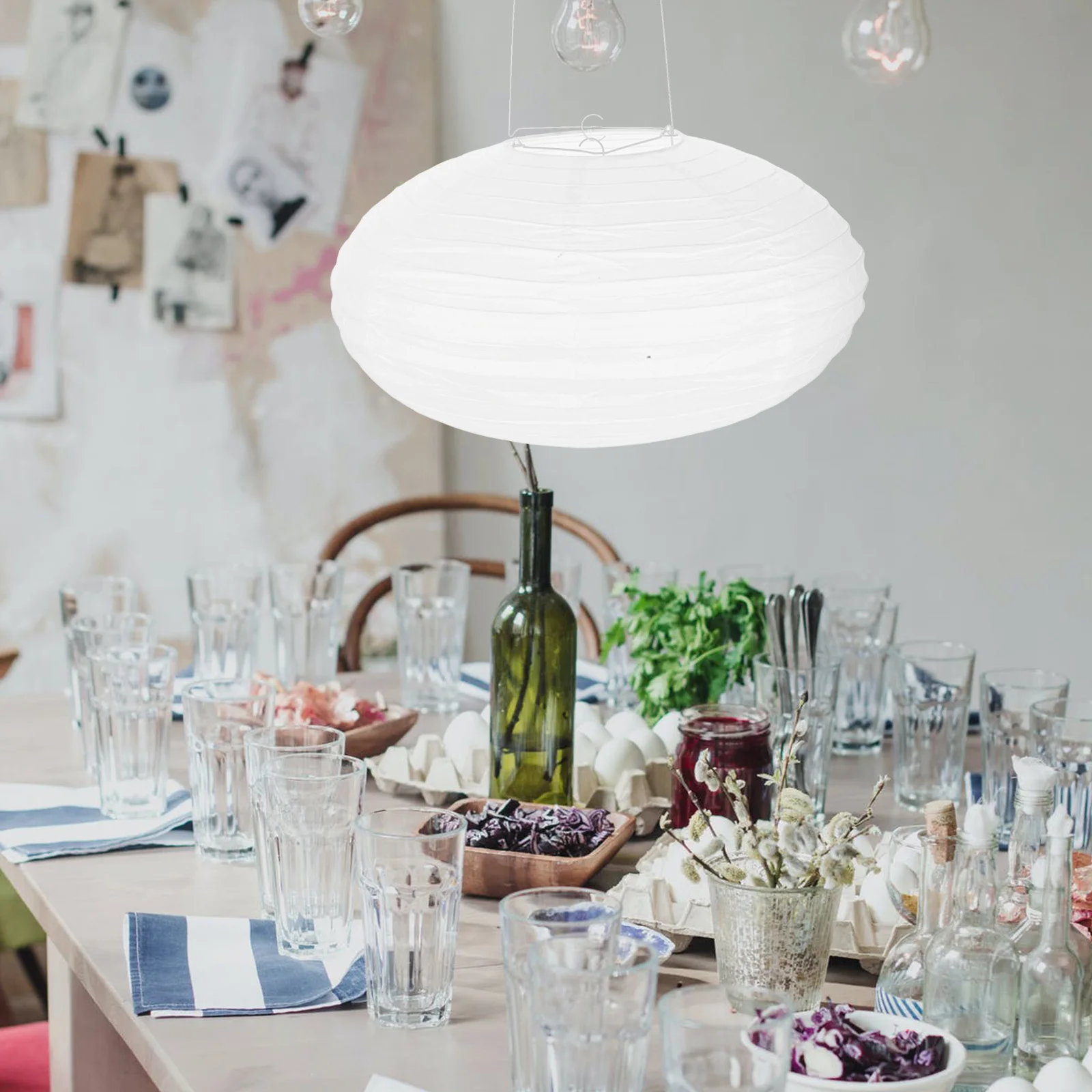 

Blank Paper Lampshade Indoor Pendant Light Cover DIY Graffiti Ceiling Lamp Decor Wedding Birthday Party Room Ornament