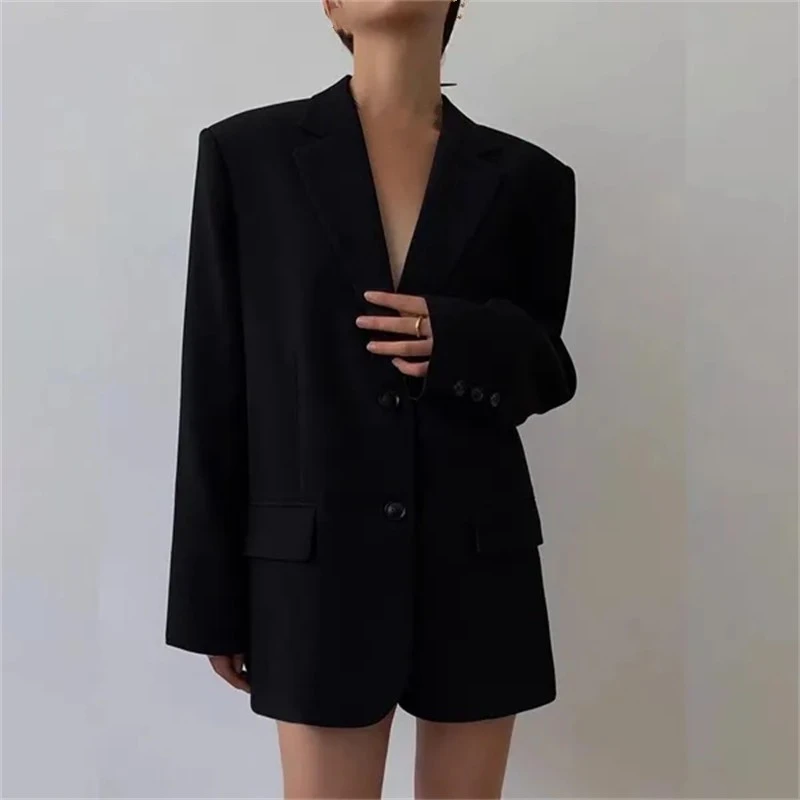 2024 Women's Blazer Coat Spring Autumn Korean Version Retro Style Suit Jacket Temperament Trend Appear Thin Female Suit Top