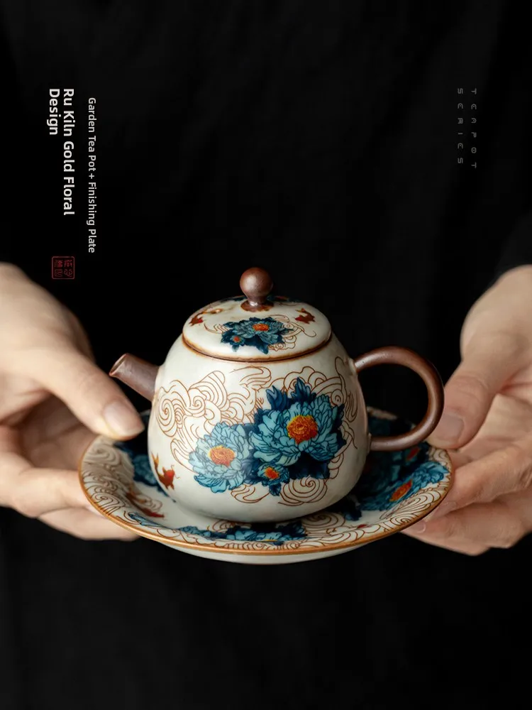 

Top Soil Ceramic Tea Pot Luxury Tea Brewing Personal Specialty Pot Aged for Tea Brewing Chinese Style Semi-Handmade Porcelain