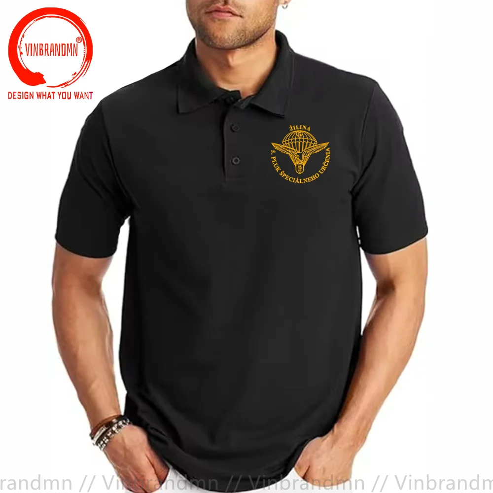 5th Special Purpose Regiment Slovakia Army Special Operation Forces Men Polo Shirt Short Sleeve Cool Casual Cotton Summer Shirts