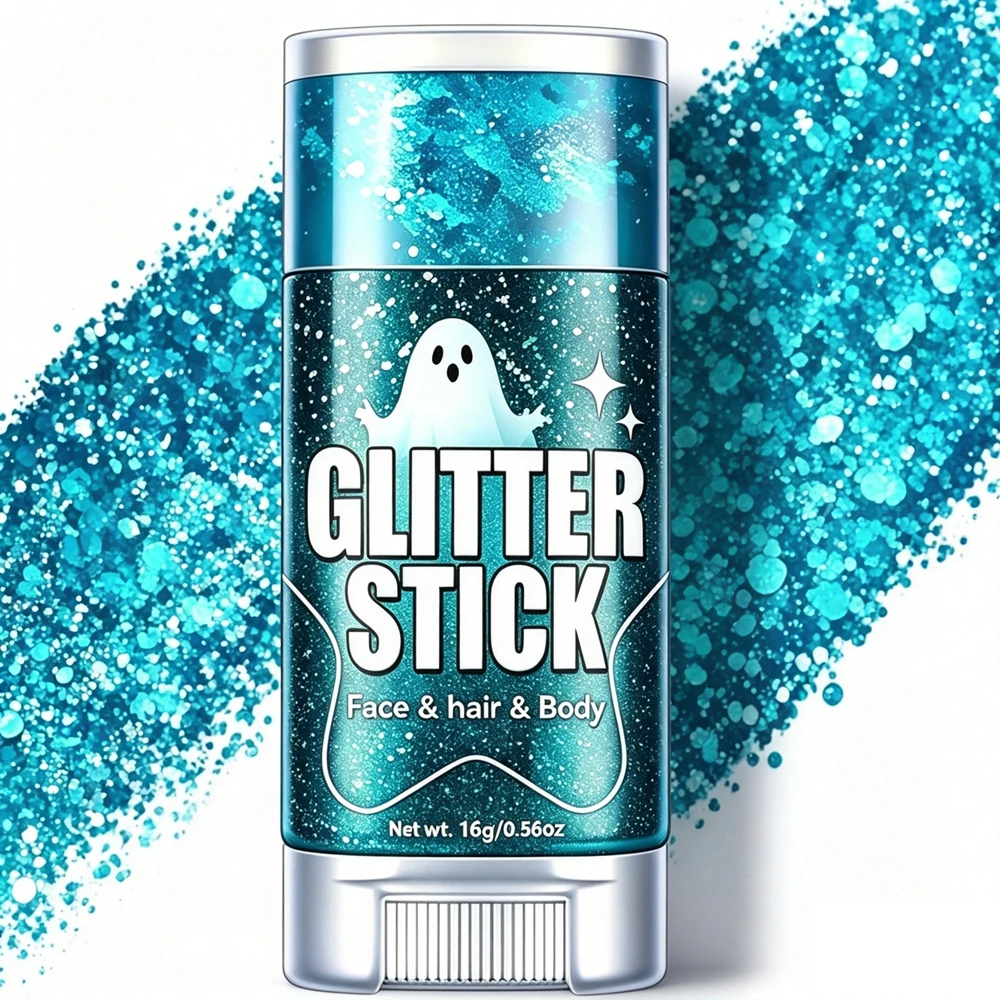 Patriotic-themed Body Glitter Sticks Multi-use Waterproof Glitter Stick For Face Hair Body Makeup Party Accessories