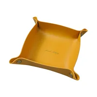 Plateau de rangement en cuir de Style nordique, organisateur de bureau pour clés, bijoux, boîte de rangement de cosmétiques, organisateur pliant, décoration de la maison 6