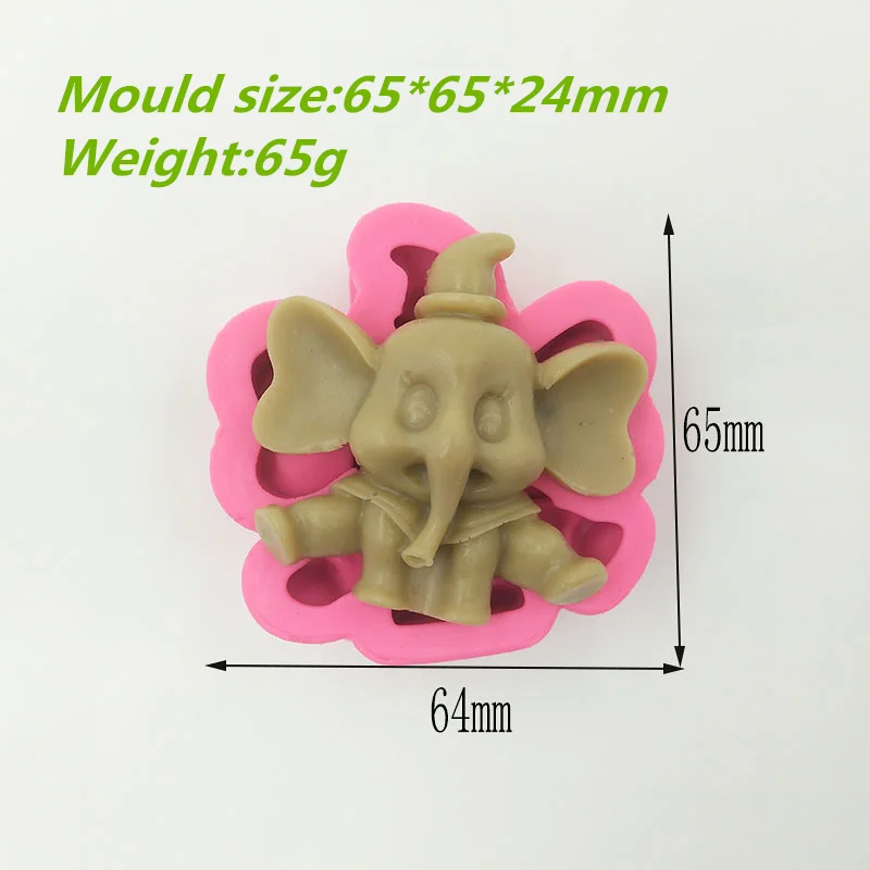 Silicone Mold Cartoon Elephant Resin Kitchen Baking Tools For DIY Chocolate Cake Fondant Moulds Dessert Pastry Decoration