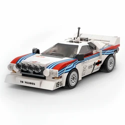 244PCS MOC-130287 Lancia Rally 037 Martini Racing - 1983 Monte Carlo Rally Champion Building Blocks DIY Toy Bricks New Year Gift