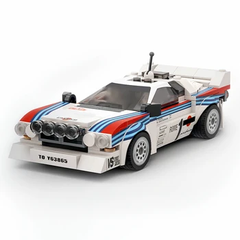 244 STUKS MOC- 130287   Lancia Rally 037 Martini Racing-1983 Monte Carlo Rally Kampioen Bouwstenen DIY Speelgoed Bakstenen Nieuwjaar Cadeau