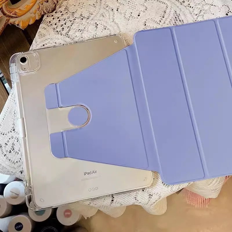 

Rotating Clear Acrylic Case For iPad Pro 11 2024 5th Air 11 6 13 5 4 3Pro 2 1 Pro13 10th 10.9 10.2 9th 8th 7th 9.7 Mini6 Pro12.9