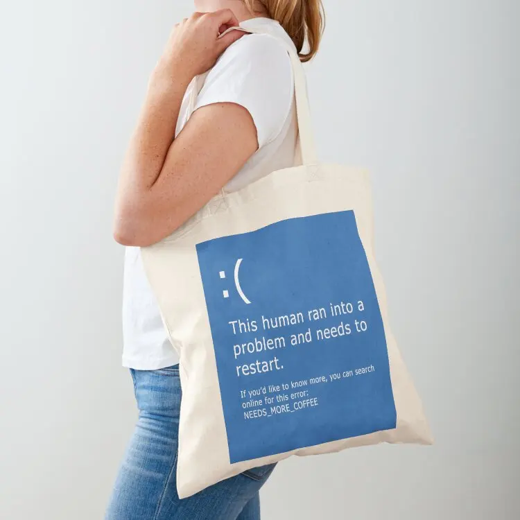 

Blue Screen of Death - Coffee error Tote Bag bags for women eco bag folding hand bag canvas tote bags