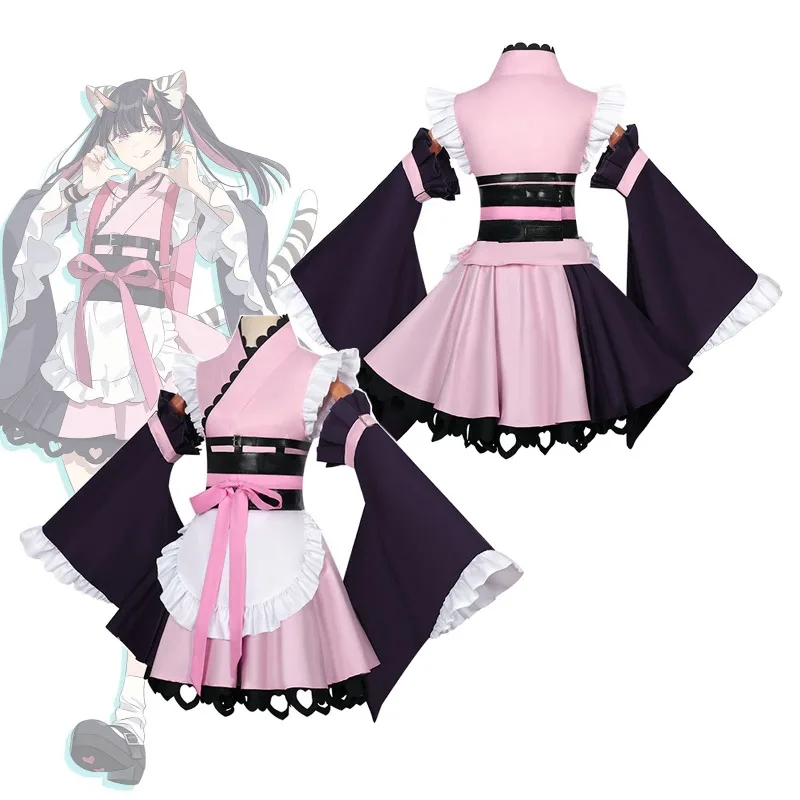 New Anime Cosmic Princess Kaguya! Komazawa Noi‌ Cosplay Costumes Wig Maid Uniform Dress Apron Convention Halloween Party Suit view 5