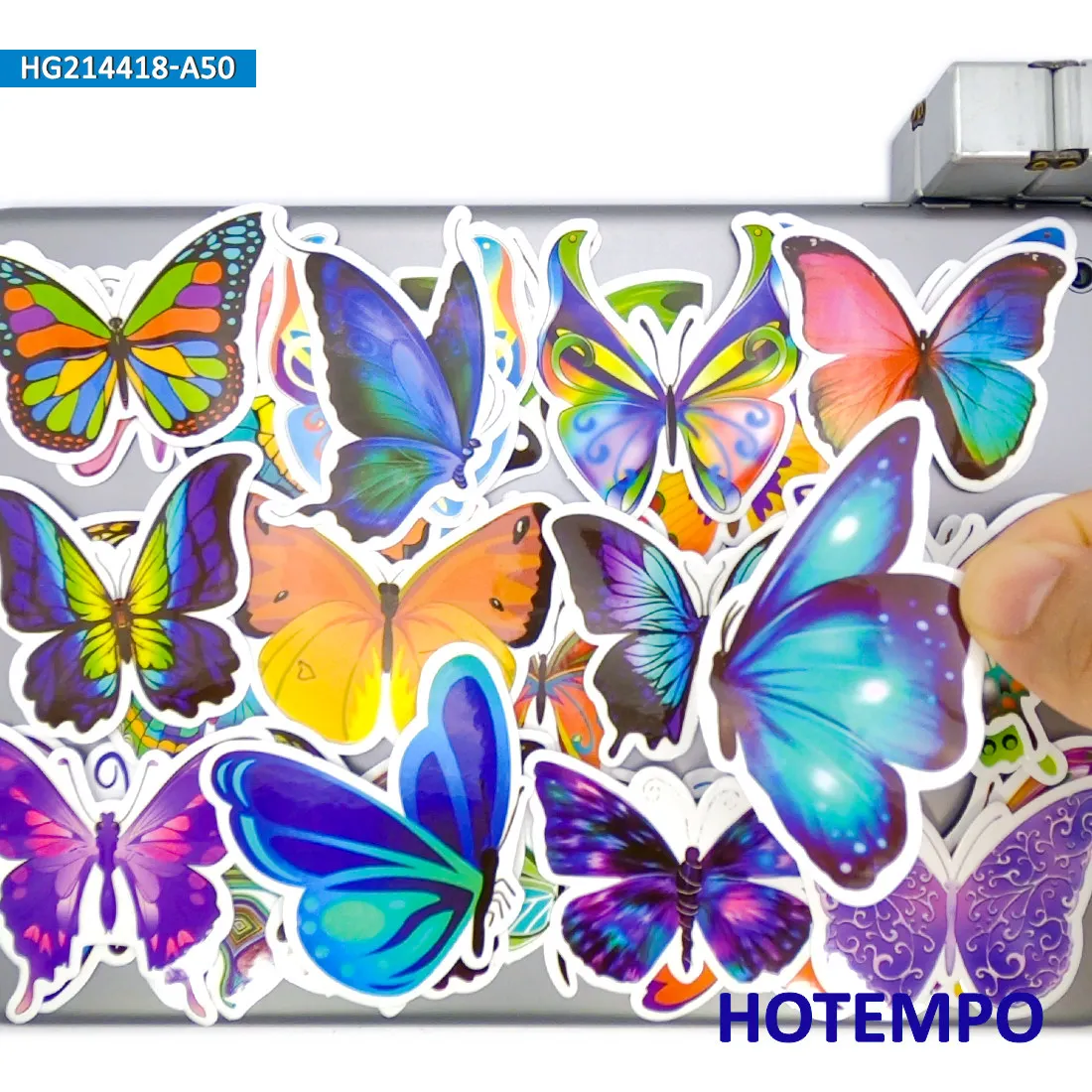 20/30/50PCS Colourful Butterfly Stickers Cute Insect Funny Animal for Laptop Scrapbook Luggage Skateboard Car Phone Sticker Toys