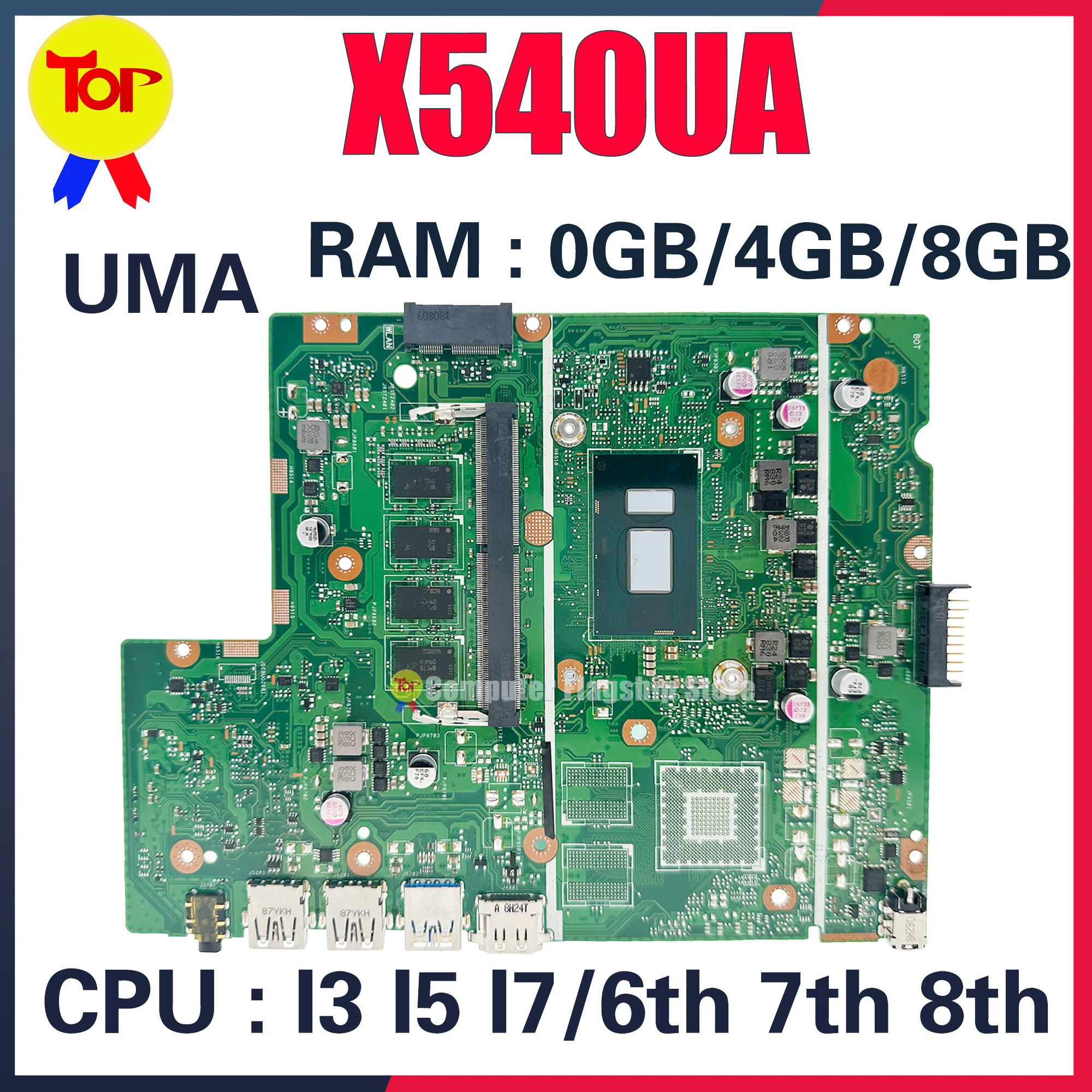 KEFU X540UA Mainboard For ASUS X540UB X540UBR X540UV X540U A540U F540U X543U X500U K540U X540UAR P540U R540U Laptop Motherboard