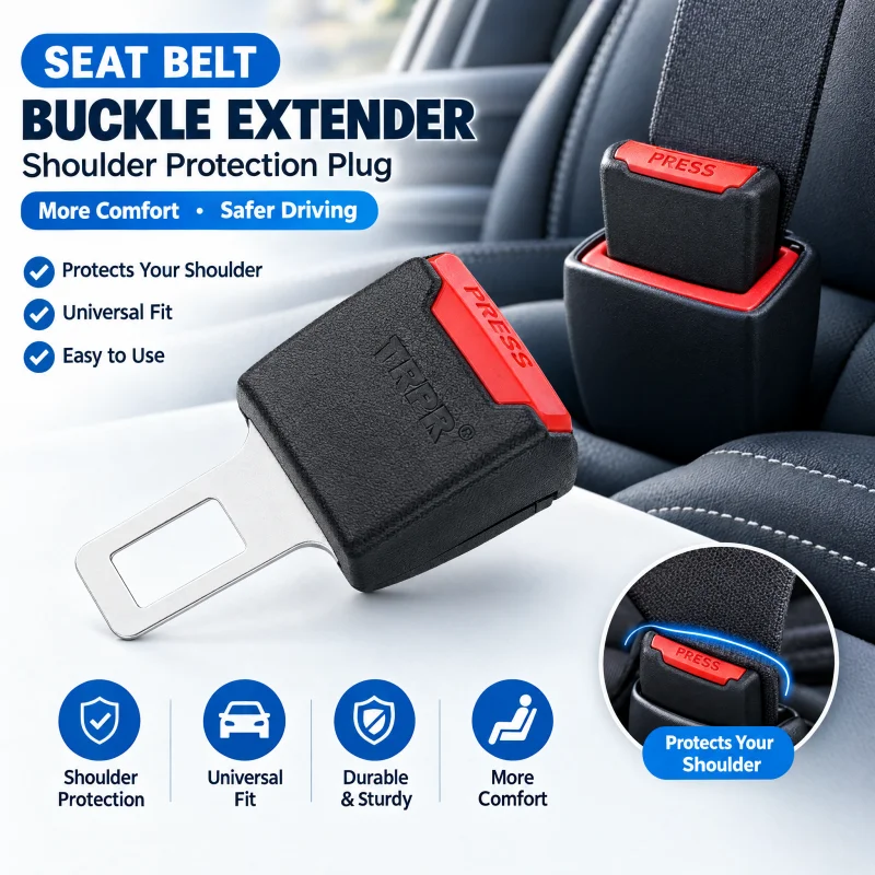 2/4Pcs Car Seat Belt Clip Extension Plug Car Safety Seat Lock Buckle Seatbelt Clip Extender Converter Baby Car Seat Accessories