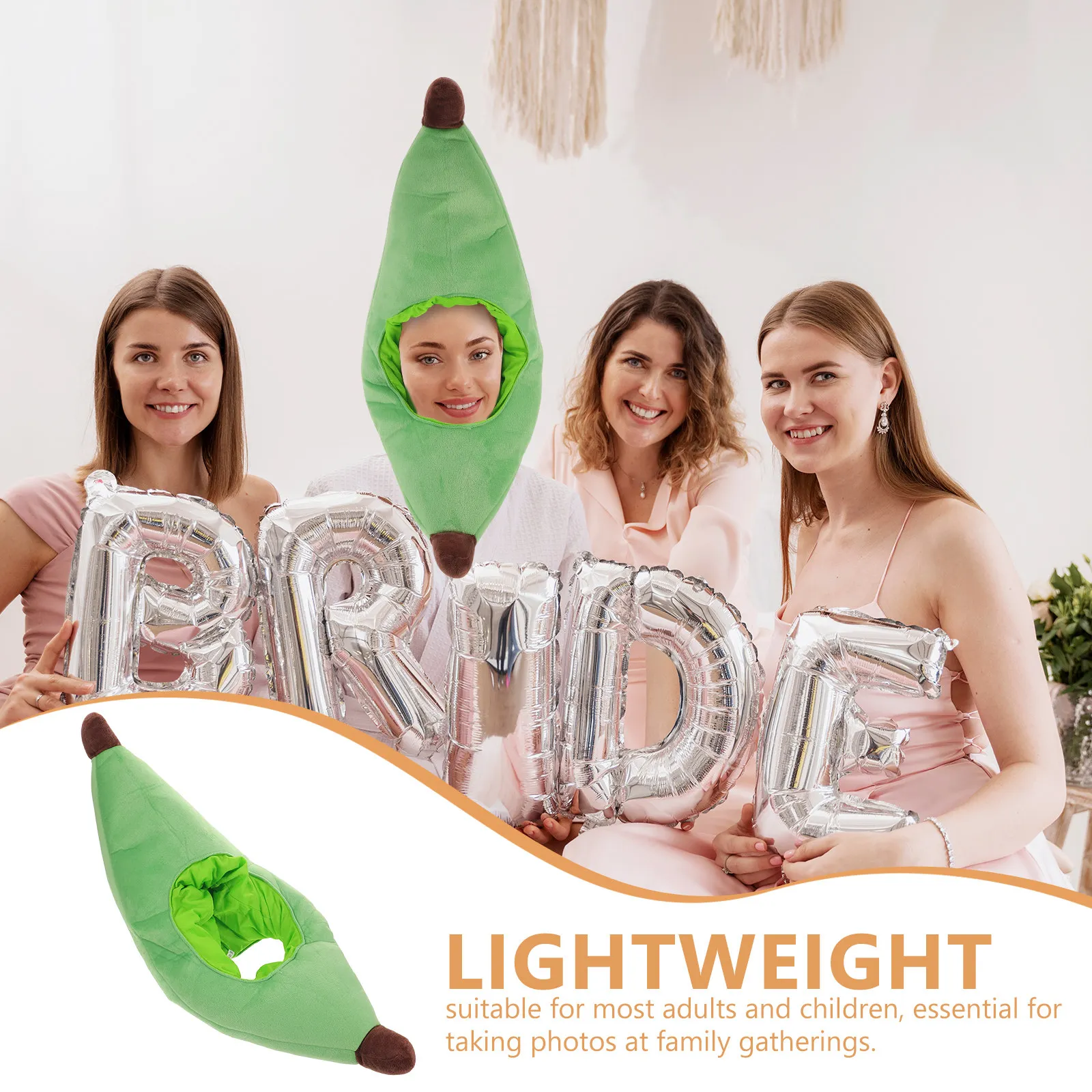 Banana Headwear Headpiece Bananas Hat for Children Headgear Costume Women Fruit