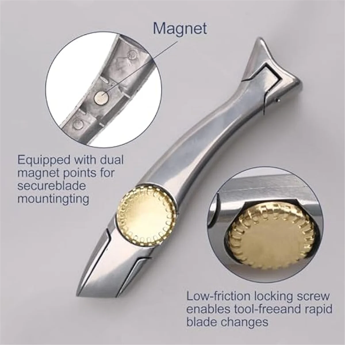 มีดพรม4ชิ้นพร้อมใบมีดเปลี่ยน20ชิ้นเครื่องมือมุงหลังคามีดอเนกประสงค์มีดปลาโลมาใบมีดคัตเตอร์