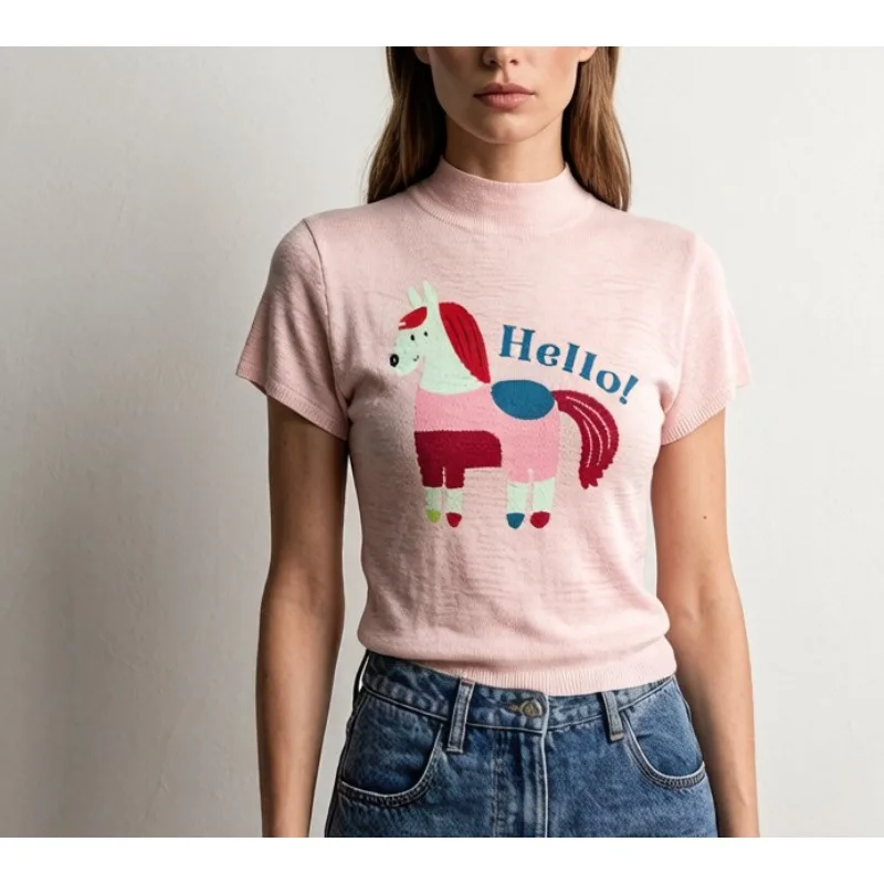 

Футболка Miyake Pleated T-Shirt Plisse 2026: Новая летняя модель, художественная, повседневная, свободного кроя, стройнящая, с плиссировкой, приталенная, с принтом, с коротким рукавом