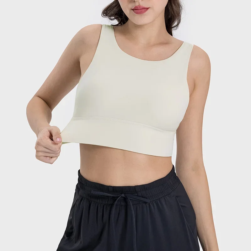 2024 NEW Detachable Chest Cushion Yoga Suit Sexy Hollow Out Back Shock-absorbing Sports Vest for Women Crop Tops  Ropa Mujer