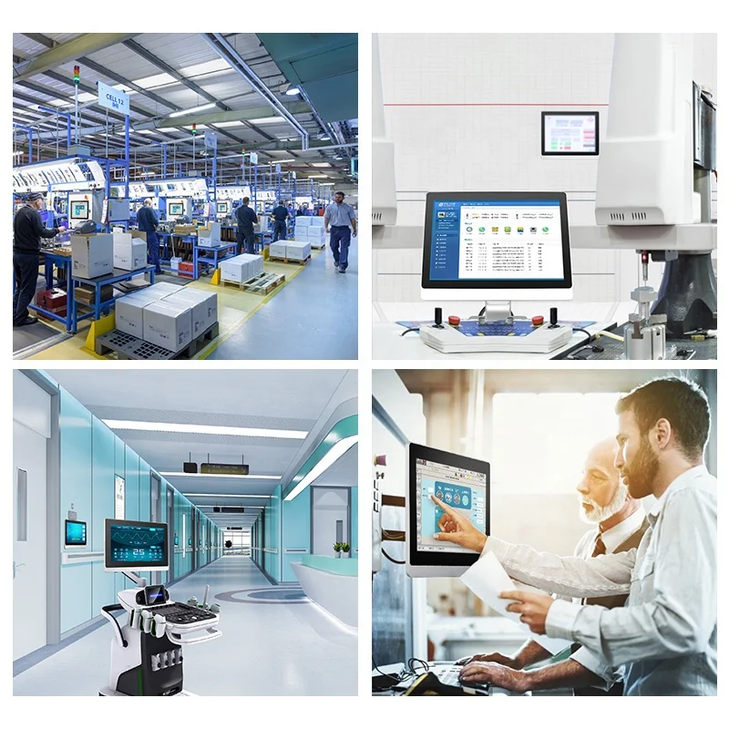 MSTouchThink 19 21.5 بوصة Ip65 مقاوم للماء وحدة المعالجة المركزية المسطحة I3 I5 I7 Win7 سطح المكتب Vesa Rs232 الصناعية الكل في قطعة واحدة