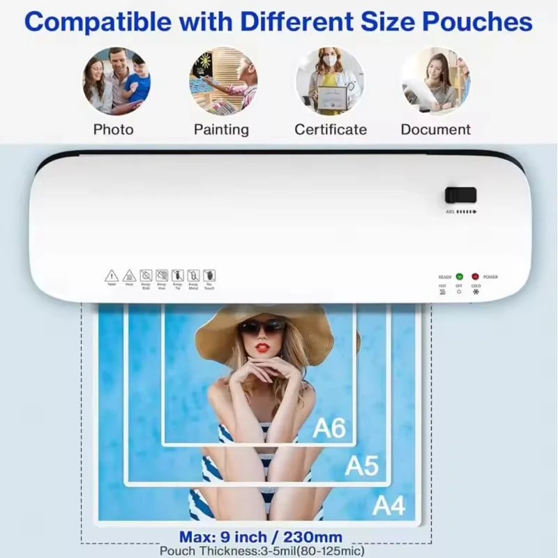 SL299 multi-set cold and hot laminating machine A4 universal one-key operation poster file home office laminating machine