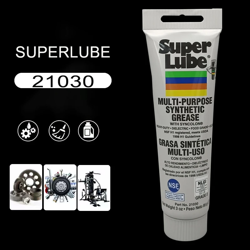 

Super Lube 85g 21030 Original Multi-Purpose Synthetic Grease PTFE Lubricant NSF Food Grade Grease for Track Hinge Chain3 Oz Tube