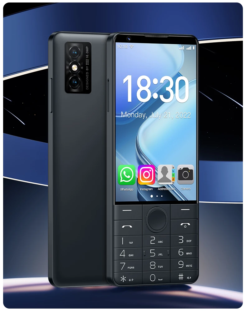DOOV R70 4 " IPS Screen 4G Touch Keyboard Google Mobile Phone 6GB+128GB Android14 16mp 2600mAh Whatsapp Cellphone