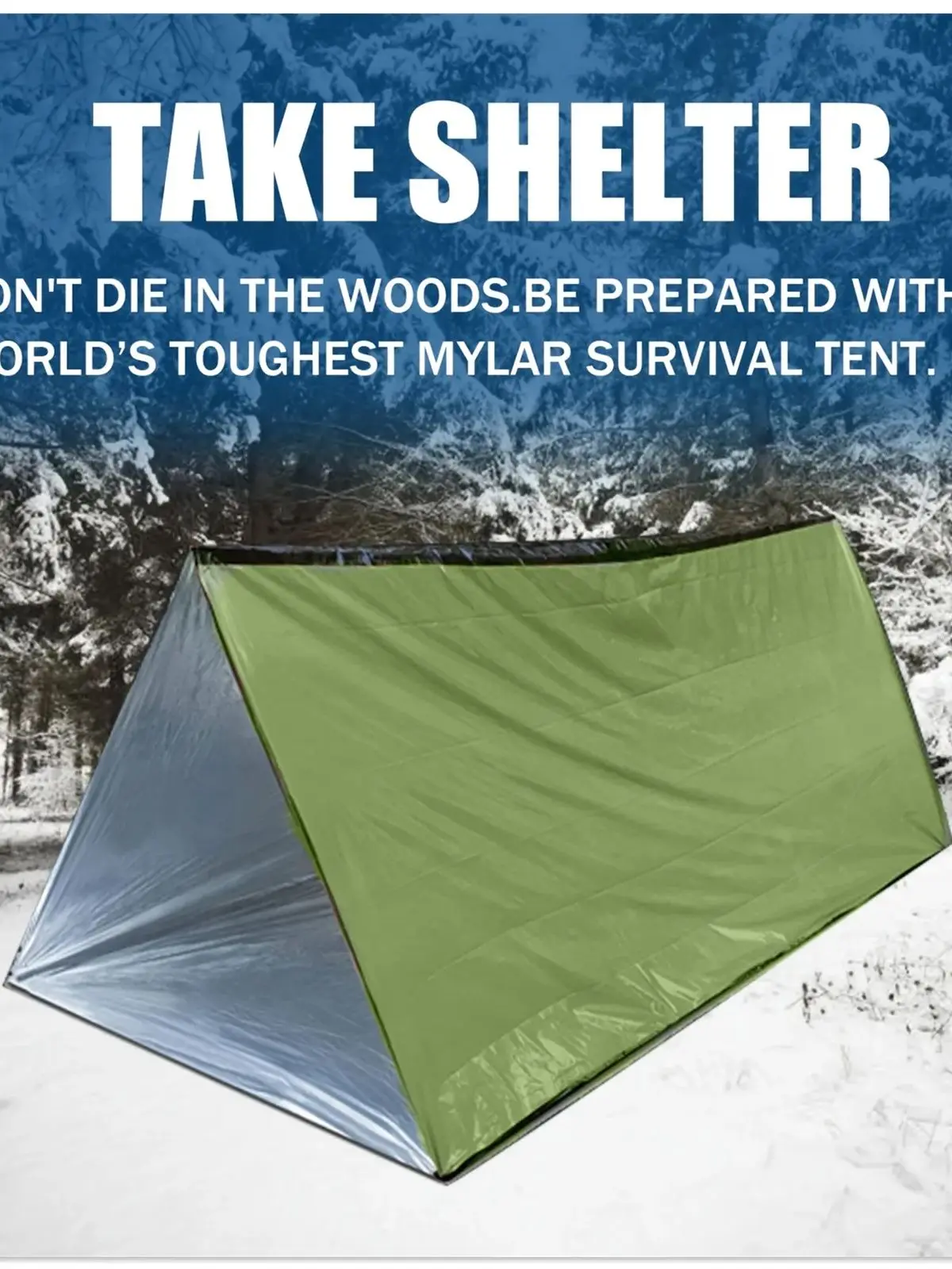 Outdoor PE emergency tent portable warm emergency blanket Thermal blanket lifesaving refuge emergency sleeping bag