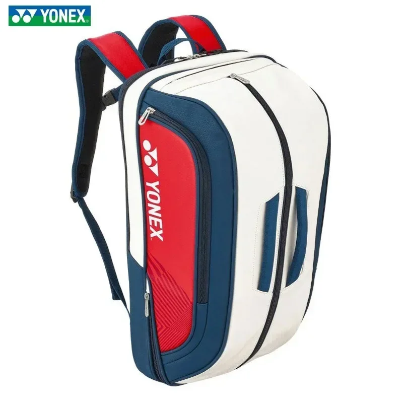 YONEX 하이 퀄리티 배드민턴 라켓 스포츠 배낭, 다기능 가죽 테니스 숄더백, 라켓 배낭, 4-6 개