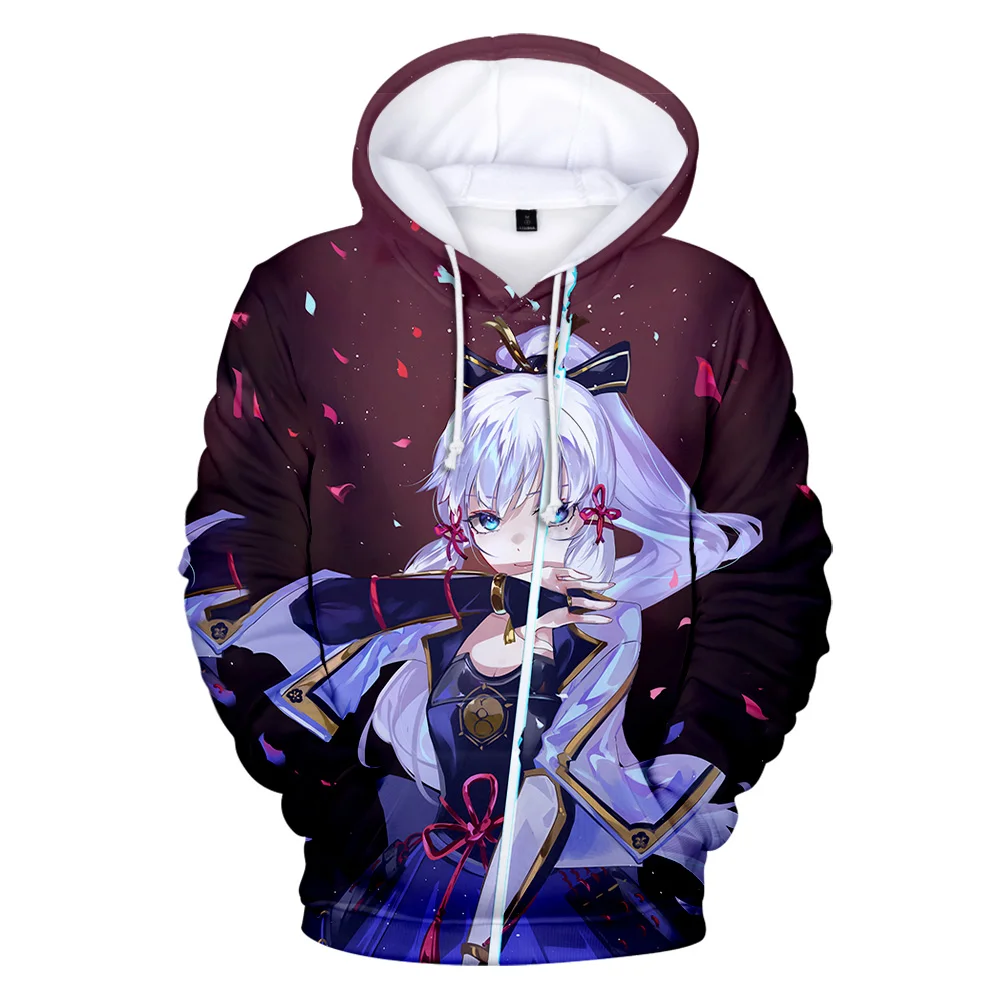 Classic Genshin Impact Kamisato Ayaka 3D Print Hoodies Sweatshirts Men/Women Long Sleeve Sweatshirt Adult/Child Pullovers