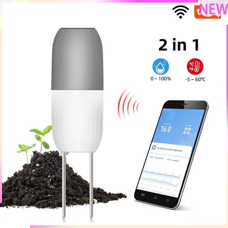 B27B Tuya Wifi Soil Meter Sensor Soil Temperature And Humidity Detection For Greenhouse Planting Orchard