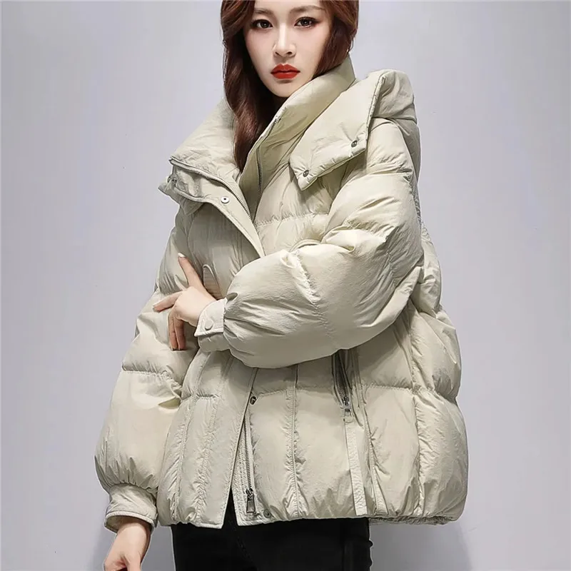 2025 Winter Women's New Short Coat Hooded Cotton-padded Jacket Female Padded Joker Fashion Jacket Casual Korean Warm Overwear
