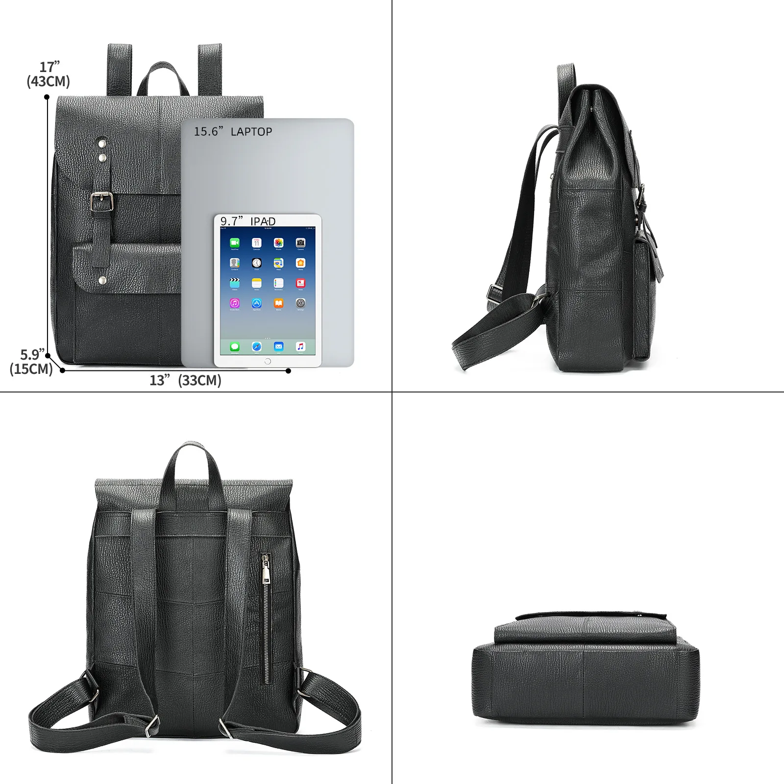 Stylish Men Backpack Fashion Business Laptop Bag Minimalist Multi Functional Commuter Travel Daypack for 15.6 Inch
