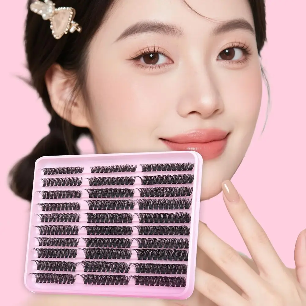 분할된 인조 속눈썹 고밀도 DIY 개인 도구 연장 속눈썹 R, 속눈썹 풍성한 효과 메이크업 클러스터 C9K2